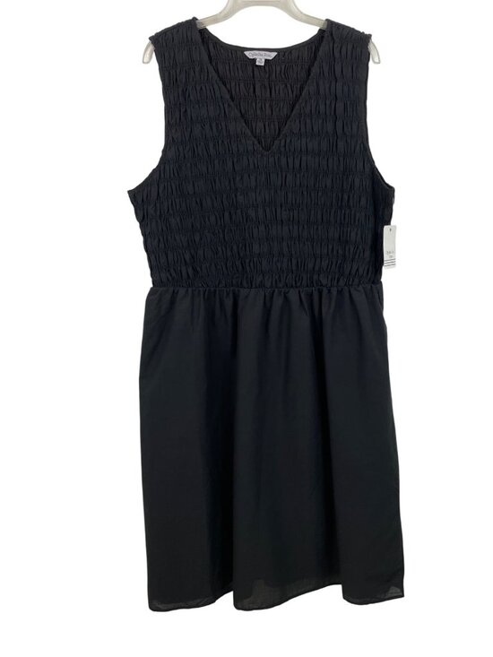 Ophelia Roe Dresses & Skirts - Ophelia Roe Womens Black Smock Dress 1X Sleeveless V-Neck